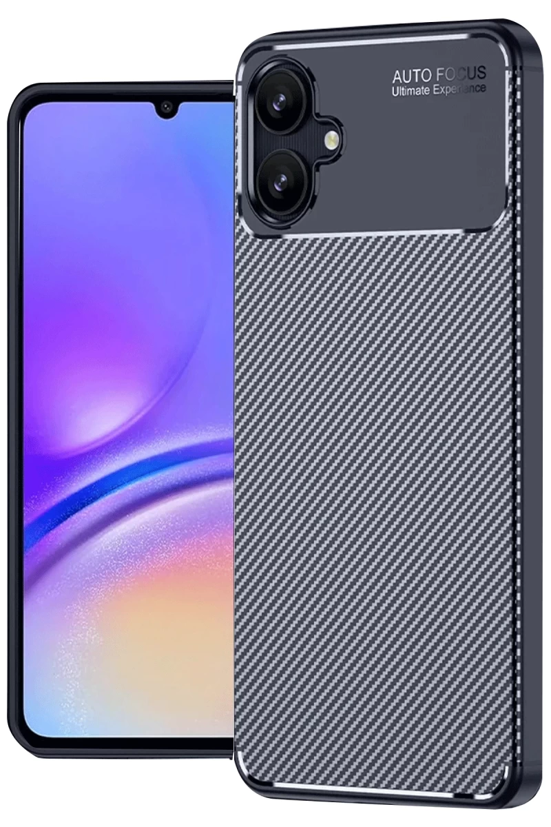 Samsung Galaxy A06 Uyumlu Kılıf Auto Focus Karbon Kapak - Lacivert