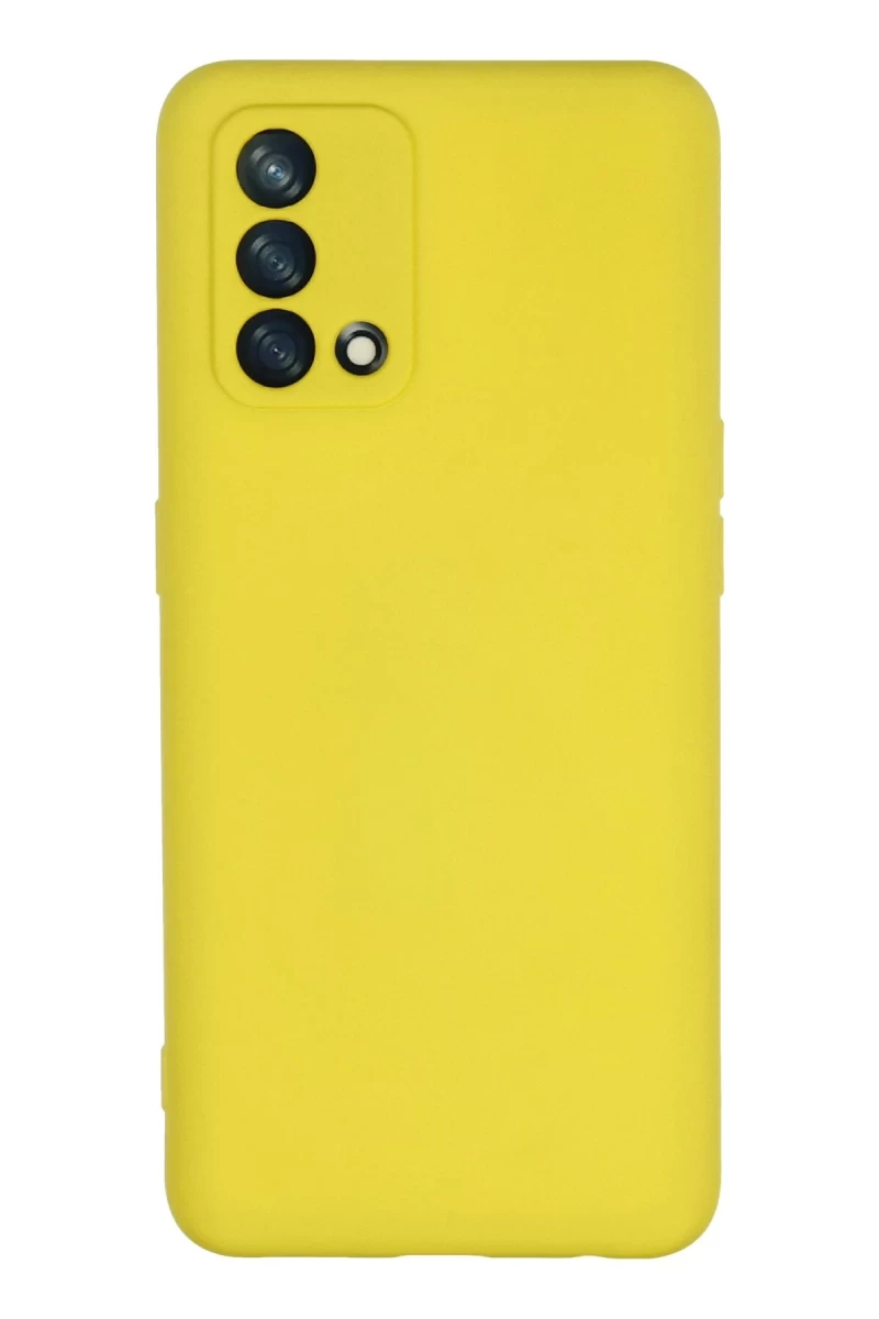 Oppo A74 4G Uyumlu Kılıf Nano içi Kadife Silikon - Sarı
