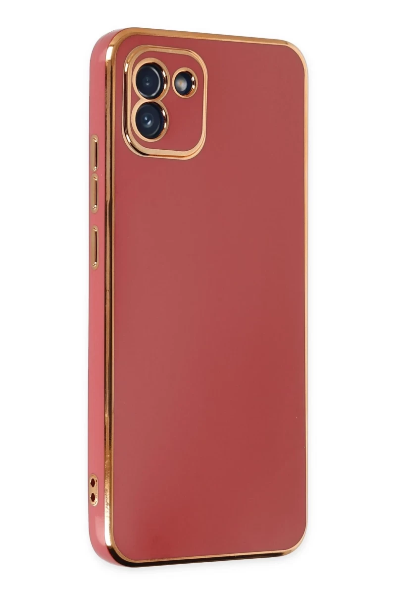 Samsung Galaxy A03 Uyumlu Kılıf Volet Silikon - Kırmızı