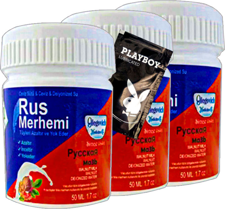 Rus Merhemi Glegnid Blue Tüy Kremi 22-2:0339 Rus Merhemi 3 Adet X 50 Ml + Yanında Jel