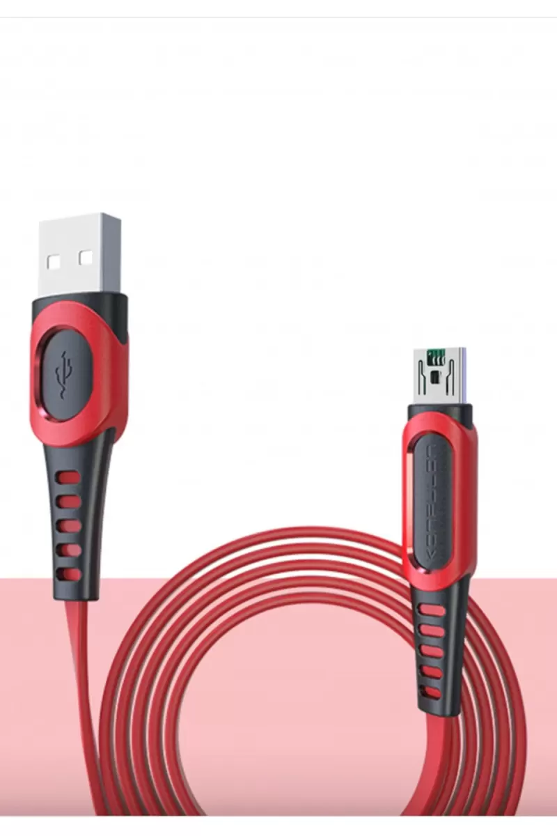 Konfulon DC24 Micro USB Kablo 1.2M 4A - Kırmızı