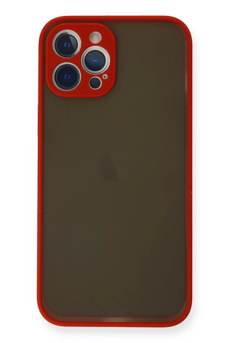 Apple iPhone 12 Pro Uyumlu Kılıf Montreal Silikon Kapak - Kırmızı