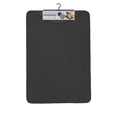 Duplex Elekli Kedi Kumu Paspası Siyah 45x65 Cm