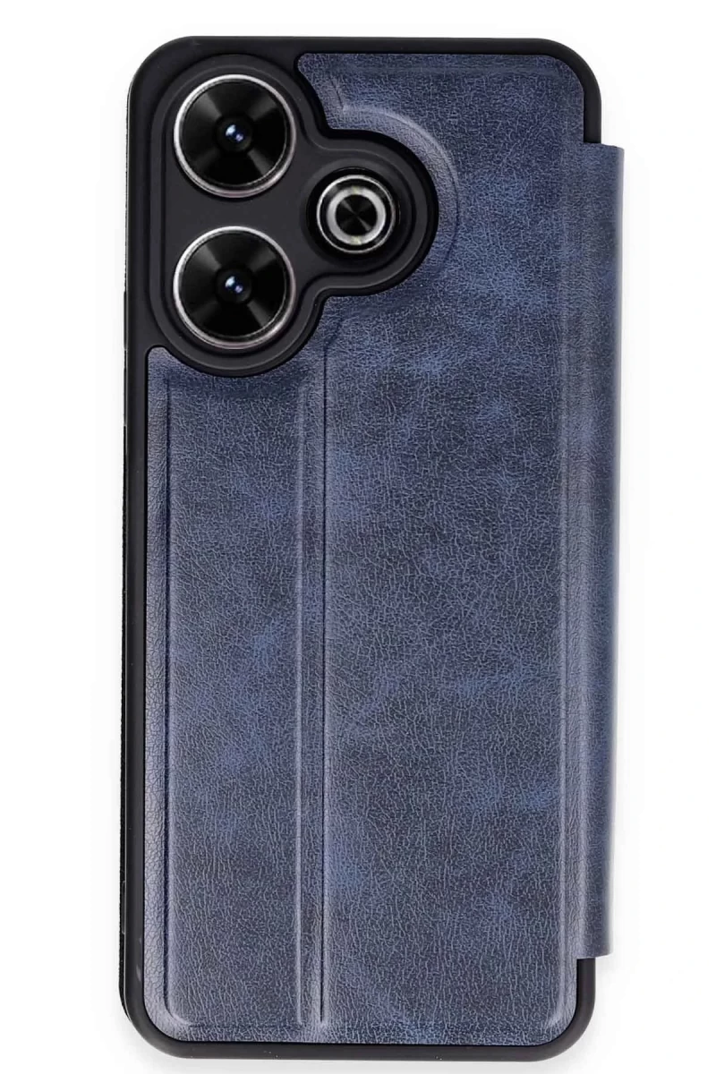 Xiaomi Redmi 13 4G Uyumlu Kılıf Flip Cover - Lacivert