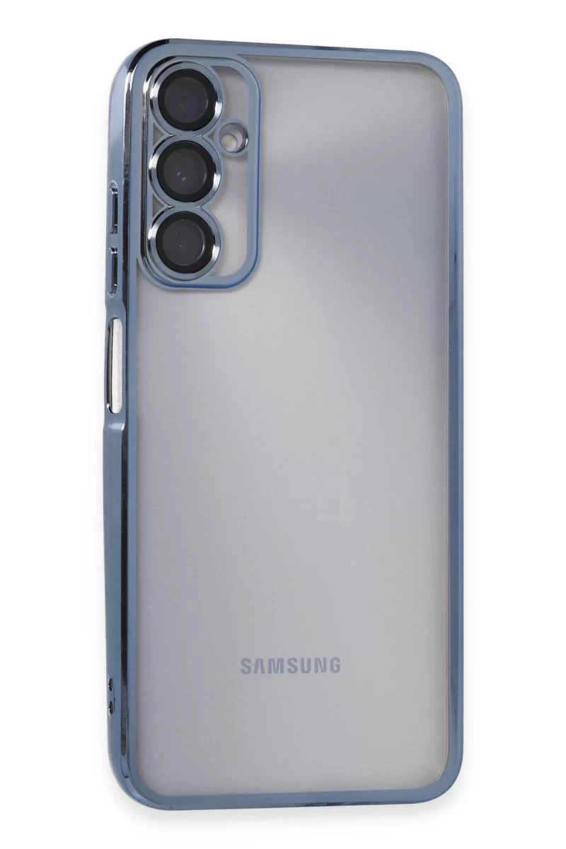 Samsung Galaxy A05S Uyumlu Kılıf Lensli Silikon - Açık Mavi