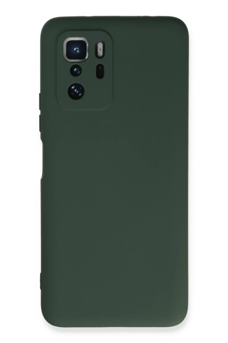 Xiaomi Poco X3 GT Uyumlu Kılıf Nano içi Kadife Silikon - Koyu Yeşil