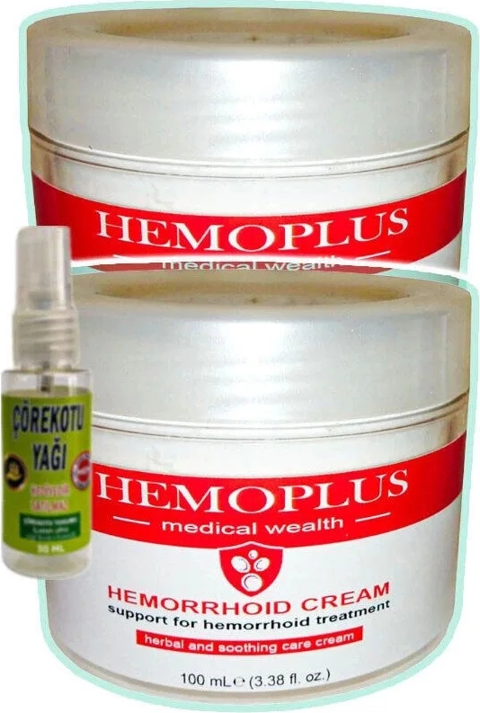 Hemoplus 2X100 ml Bakım Kremi + 30 ml Çörek Otu Yağı ile