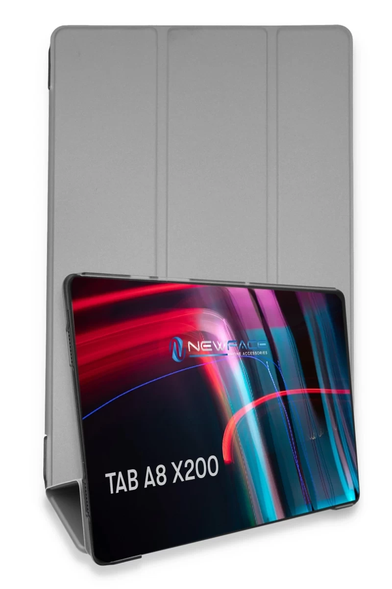 Samsung Galaxy X200 Tab A8 10.5 Kılıf Tablet Smart Kılıf - Gri