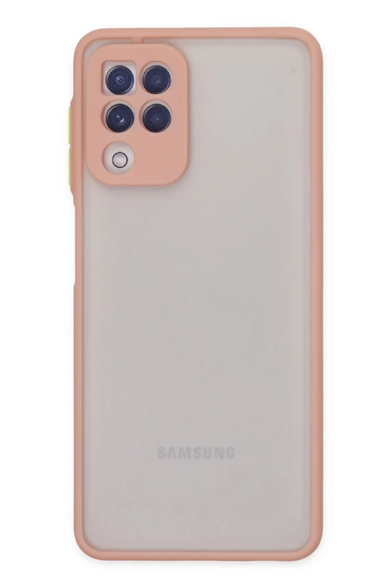 Samsung Galaxy A22 Uyumlu Kılıf Montreal Silikon Kapak - Pembe