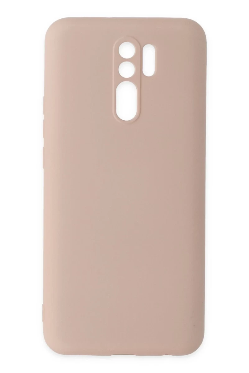 Xiaomi Redmi 9 Uyumlu Kılıf Nano içi Kadife Silikon - Pudra