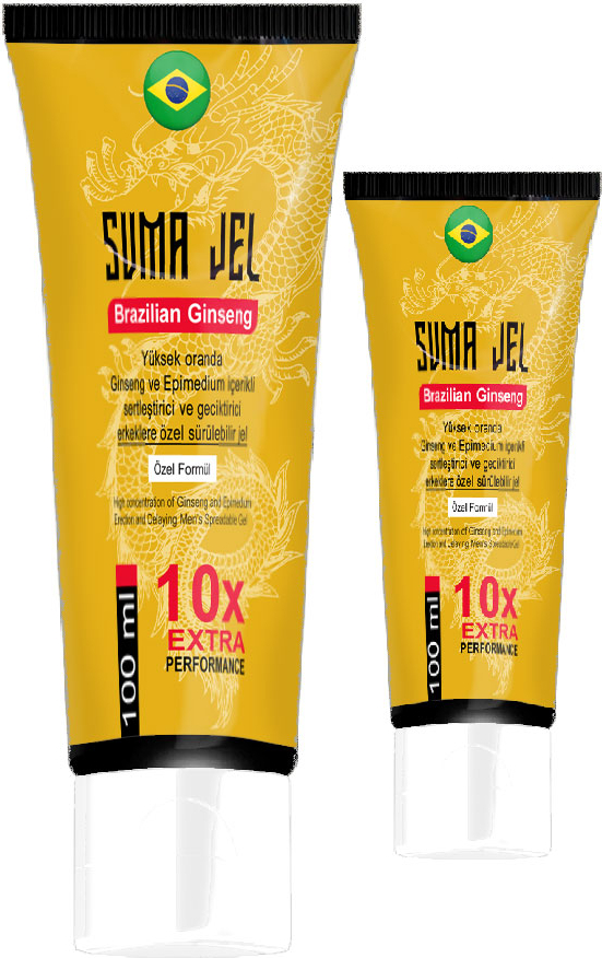 Suma Jel 2 Adet Brezilya Ginsengli & Epimediyumlu Yüksek Extratlı Pe.nisinizin Hacmine Enine Boyuna Süresine Katılığına Masaj Kremi 100 ml