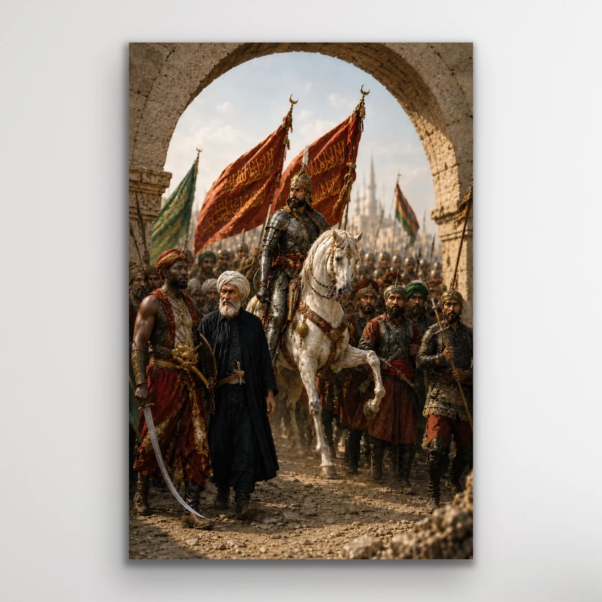 Fatih Sultan Mehmet İstanbul'un Fethi Kanvas Tablo 40X60 CM
