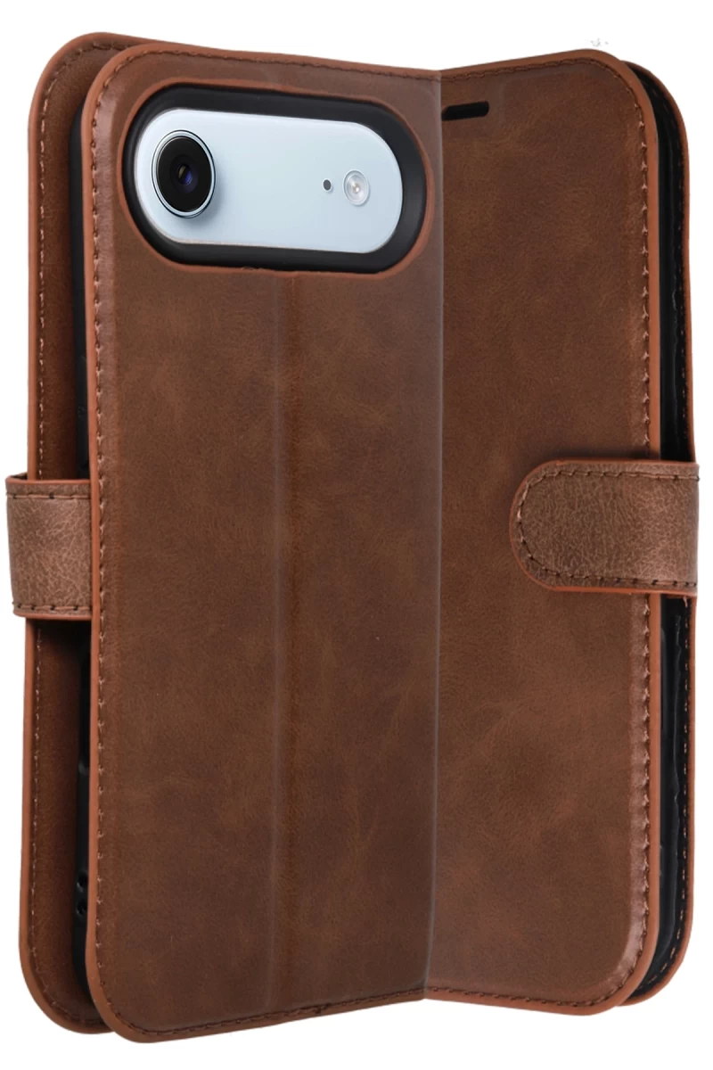 Apple iPhone 17 Uyumlu Air Uyumlu Trend S Plus Kapaklı Kılıf - Taba