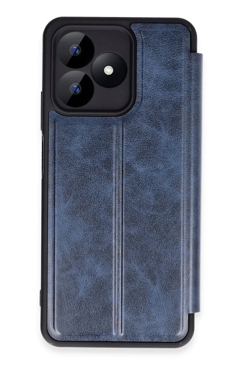 Realme Note 50 4G Uyumlu Kılıf Flip Cover - Lacivert