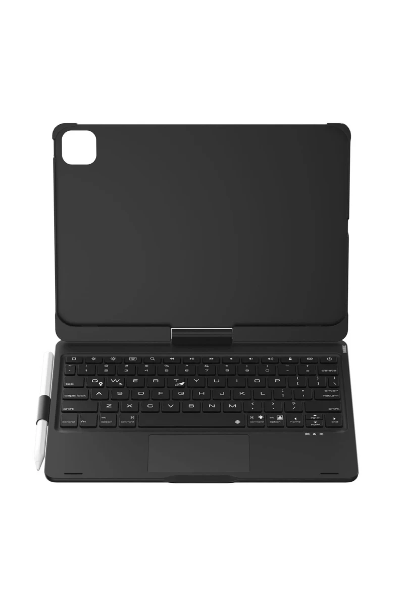 Apple iPad Pro 11 (2024) F11 ATS Kılıf Magic Dönen Klavyeli Tablet Kılıf - Siyah