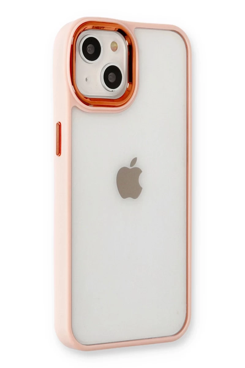 Apple iPhone 14 Plus Uyumlu Kılıf Dora Kapak - Pudra
