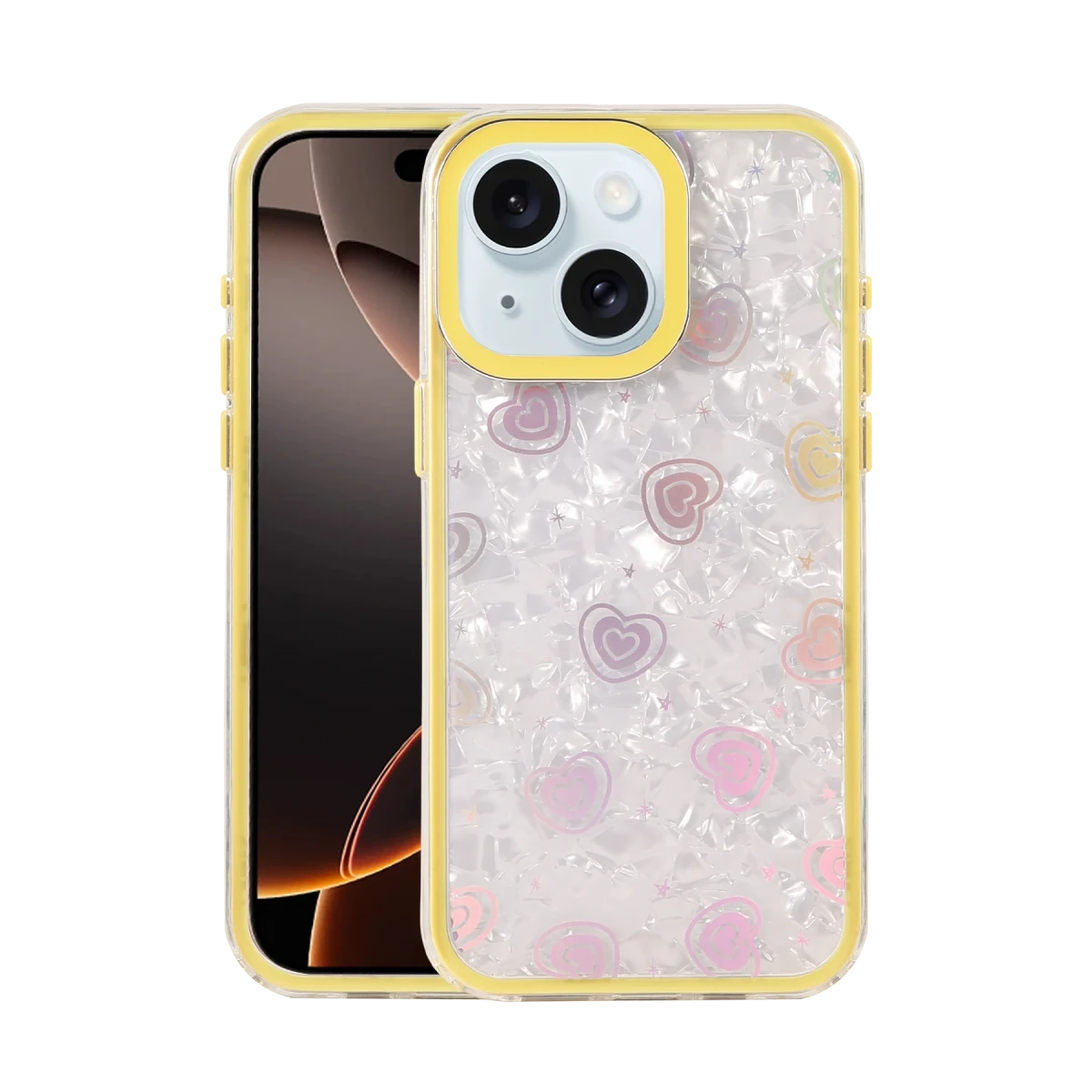 Apple iPhone 14 Lumi Desenli Kapak - Sarı