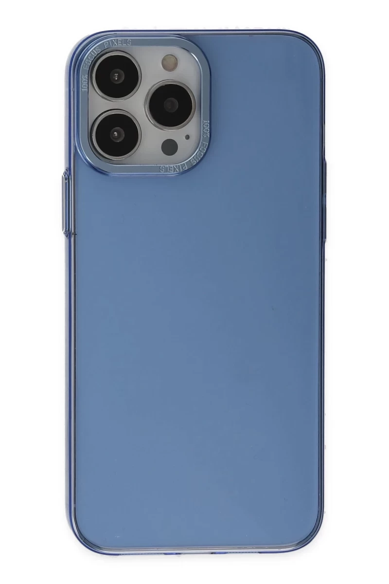 Apple iPhone 14 Pro Uyumlu Kılıf Anka PC Sert Metal Kapak - Mavi