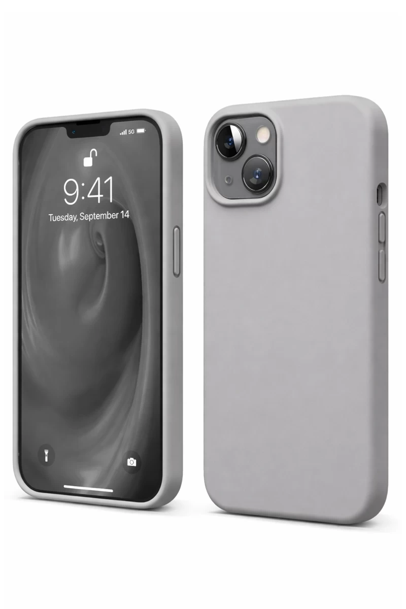 Apple iPhone 14 Uyumlu Kılıf First Silikon - Gri