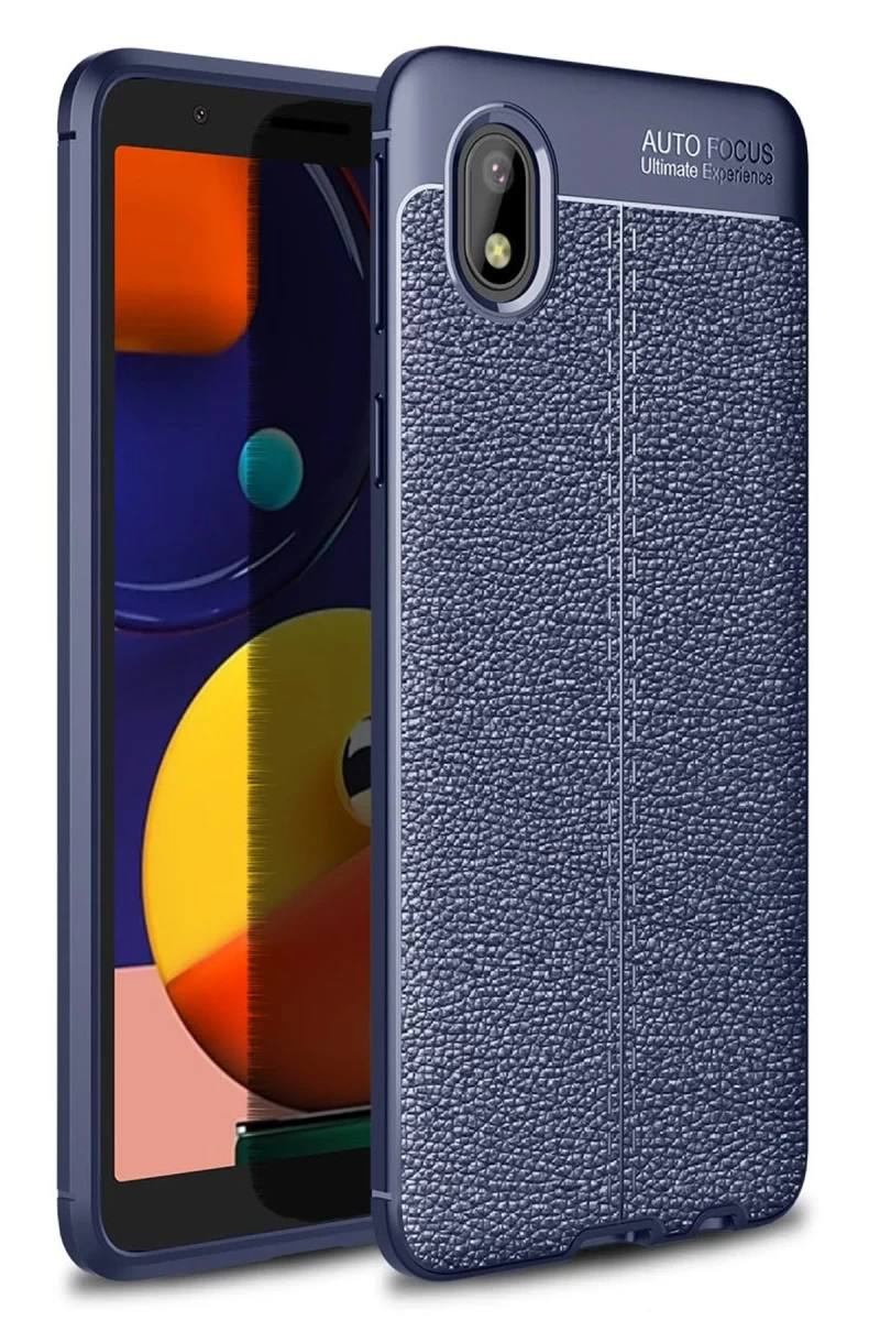 Samsung Galaxy A01 Core Uyumlu Kılıf Auto Focus Kapak - Lacivert