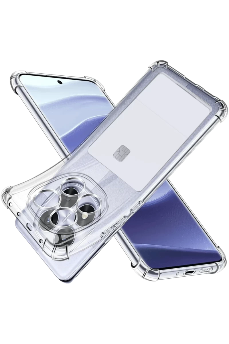 Xiaomi Redmi Note 14 Pro 4G Uyumlu Kılıf Kart Şeffaf Silikon - Şeffaf
