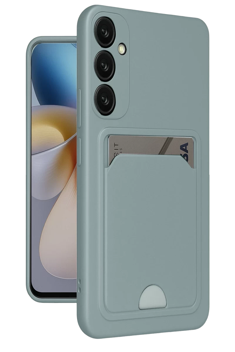 Samsung Galaxy A26 Uyumlu Kılıf Kelvin Kartvizitli Silikon - Açık Yeşil