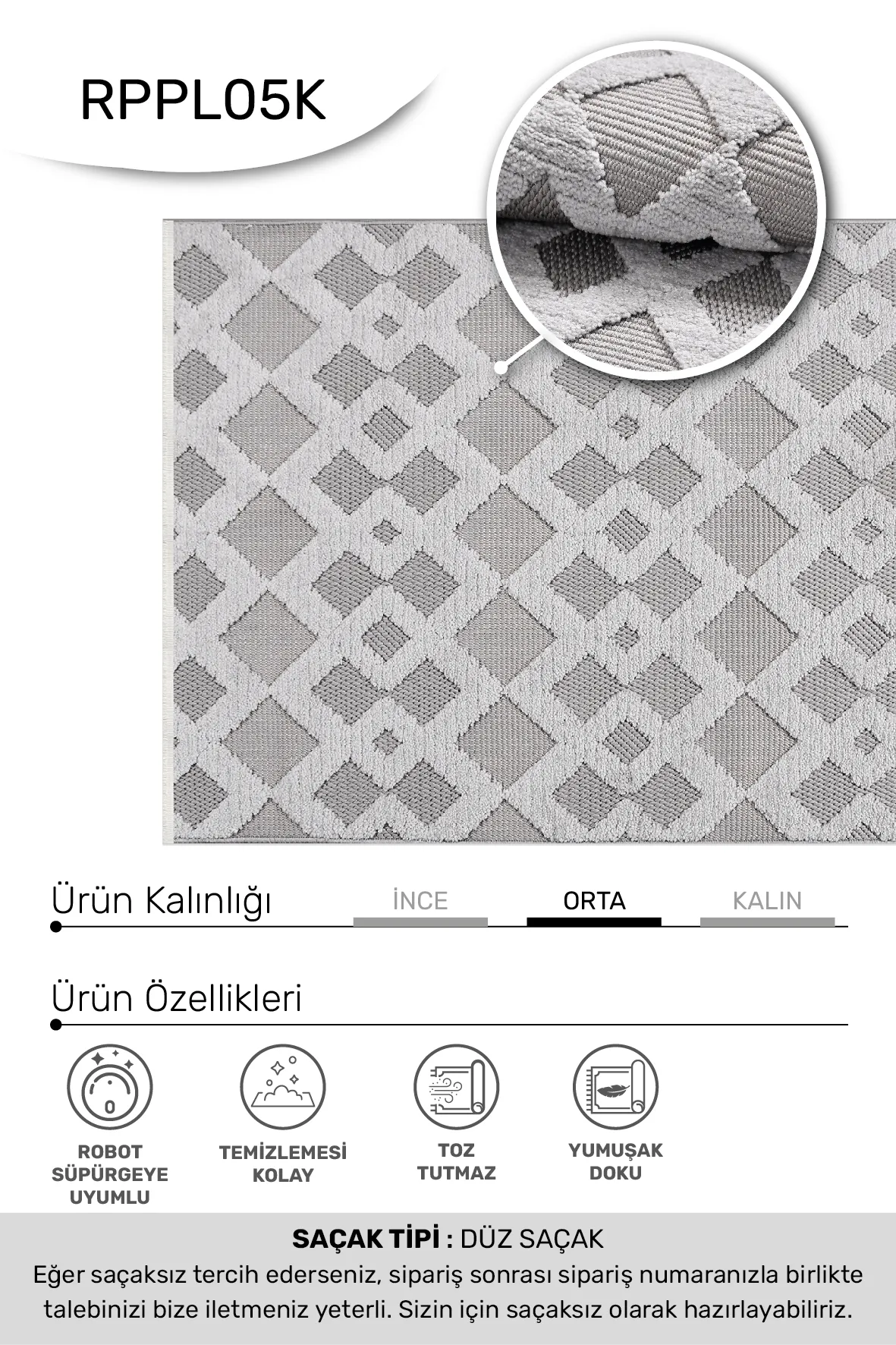 YoudayHomeCollection MASAL Model Oturma Odası Halısı · EBAT: 150X200