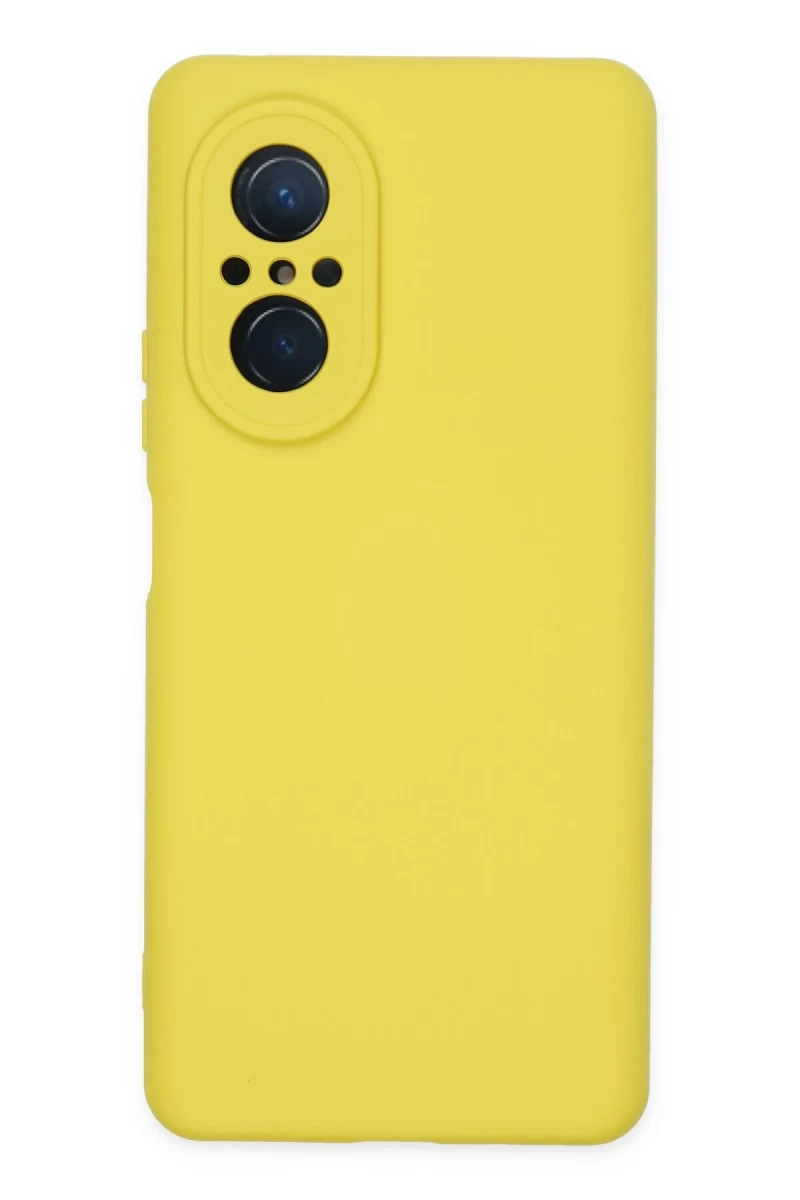 Huawei Nova 9 SE Uyumlu Kılıf Nano içi Kadife Silikon - Sarı