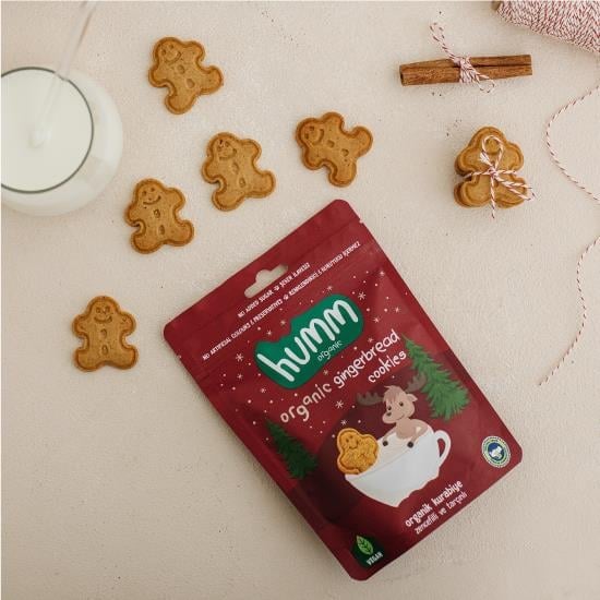 Organik Zencefilli ve Tarçınlı Vegan Kurabiye 55 Gr