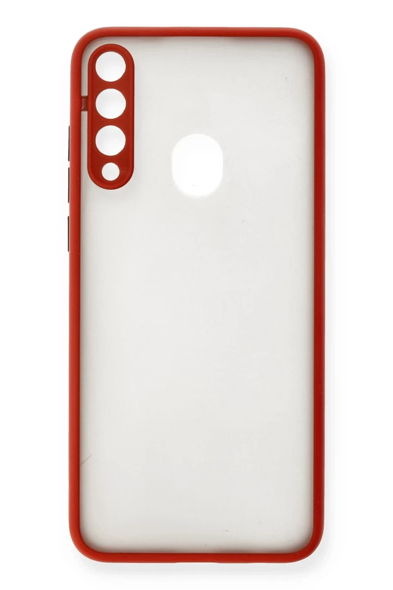Huawei Y6P Uyumlu Kılıf Montreal Silikon Kapak - Kırmızı