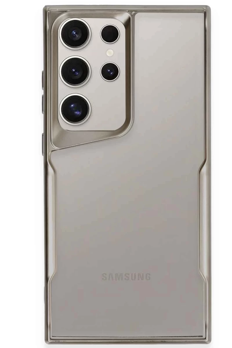 Samsung Galaxy S24 Ultra Uyumlu Kılıf Boyi Silikon Kapak - Titan Gri