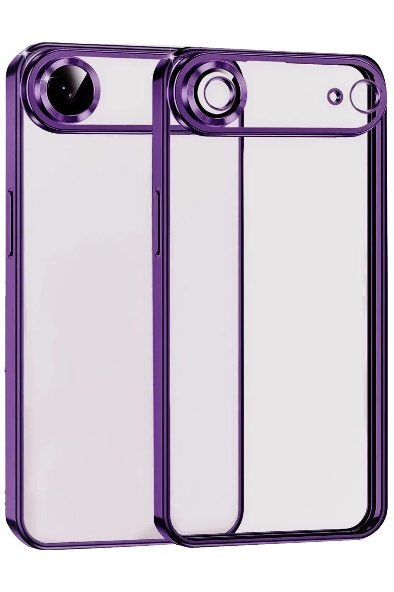 Apple iPhone 17 Air Uyumlu Lensli Silikon - Açık Mor
