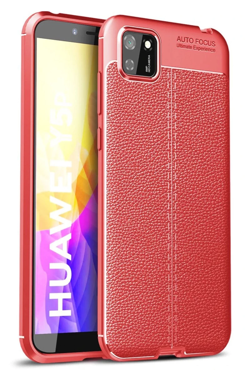 Huawei Y5P Uyumlu Kılıf Auto Focus Kapak - Kırmızı