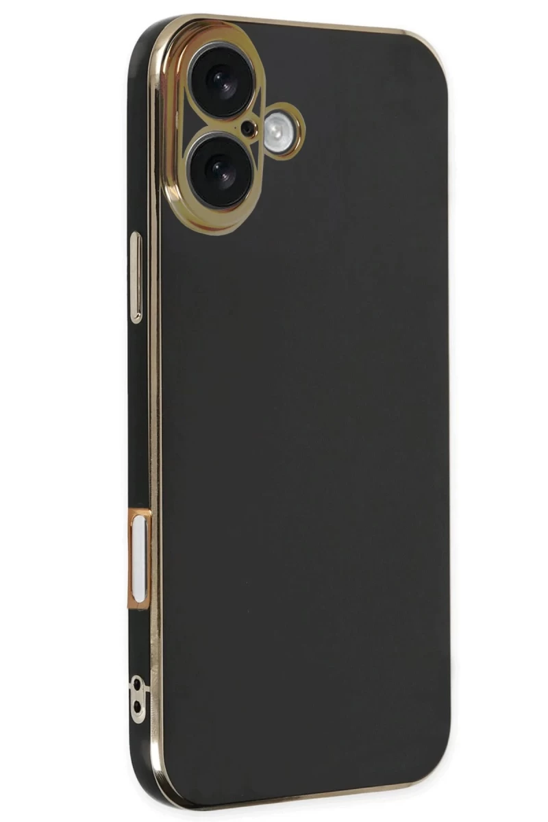 Apple iPhone 16 Uyumlu Kılıf Volet Silikon - Siyah