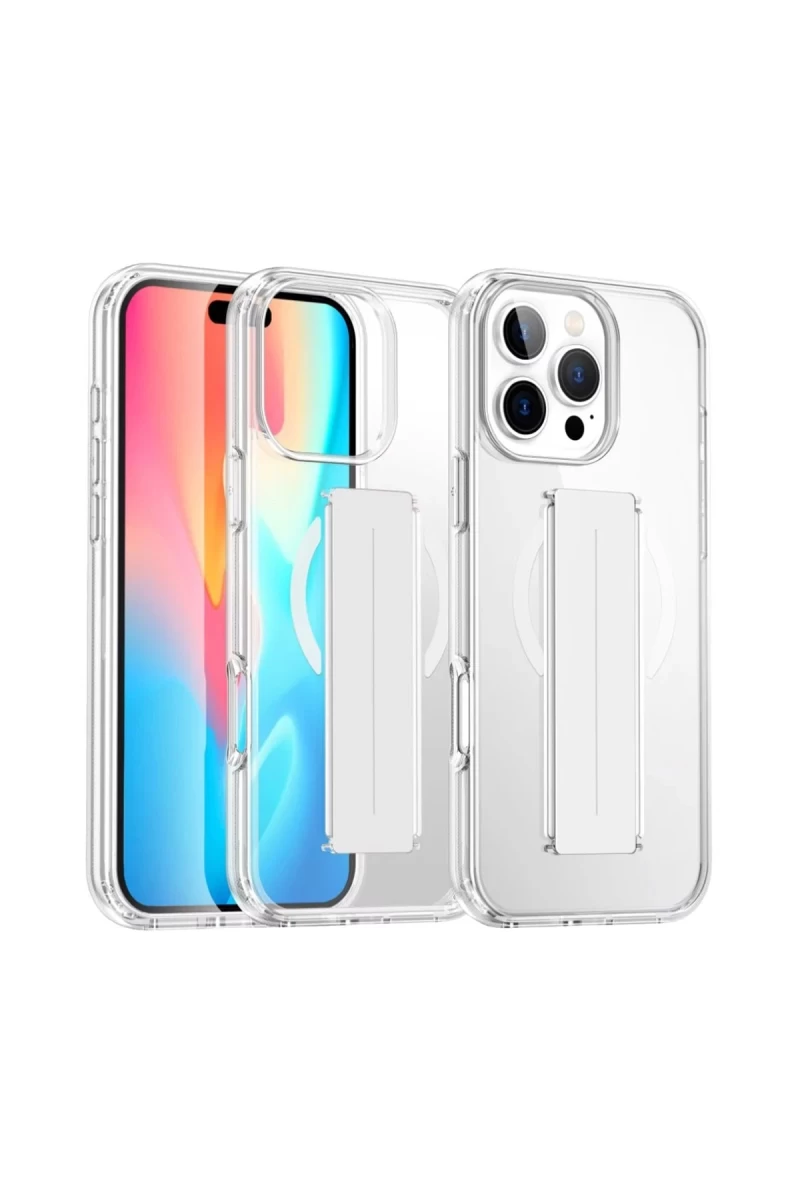 Joko Apple iPhone 16 Pro Uyumlu Kılıf Alfa Magsafe Standlı Kapak - Şeffaf