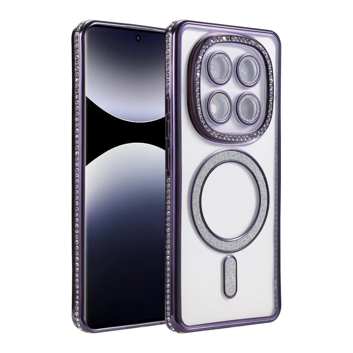 Xiaomi Redmi Note 14 Pro 5G Joke Simli Magneticsafe Kılıf - Derin Mor