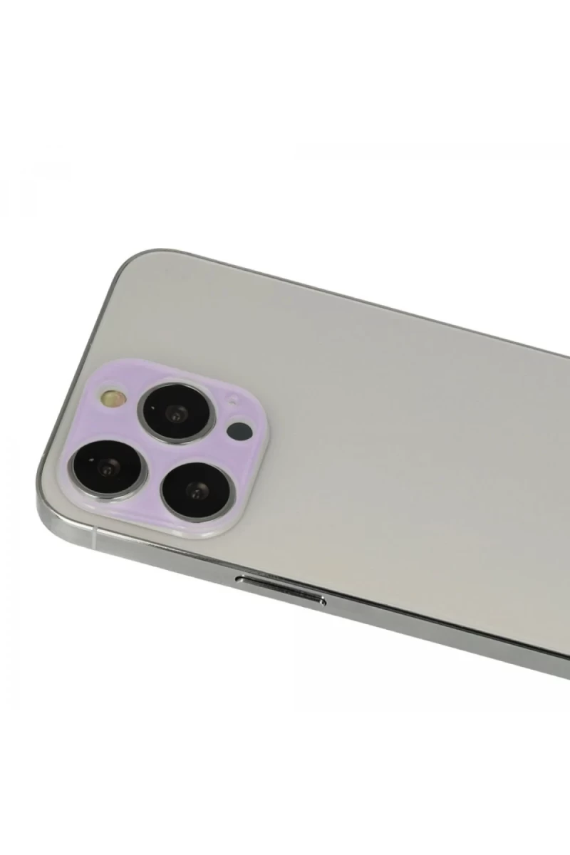 Apple iPhone 13 Pro Max Uyumlu Rainbow Kamera Lens Koruma Cam - Mor
