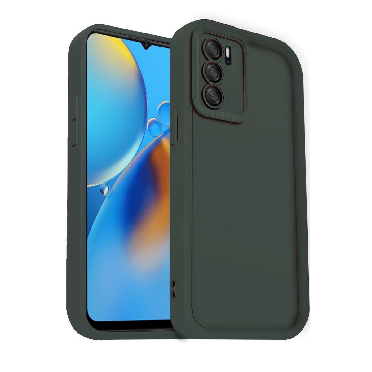 Oppo A16 Uyumlu Kılıf Viera Silikon - Koyu Yeşil
