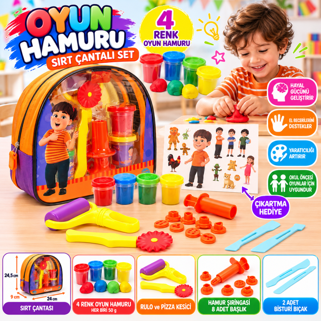 6717 OYUN HAMUR SET GUPİ SIRT ÇNT 4X50GR GUP