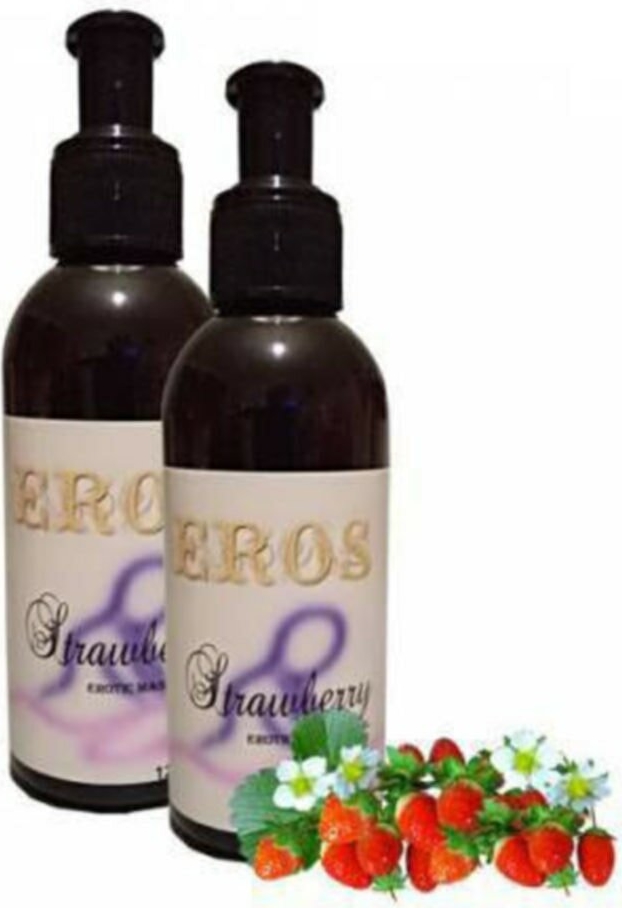 Eros Strawberry Erotic Massage Oil 120ML Çilek Kokulu Masaj Yağı