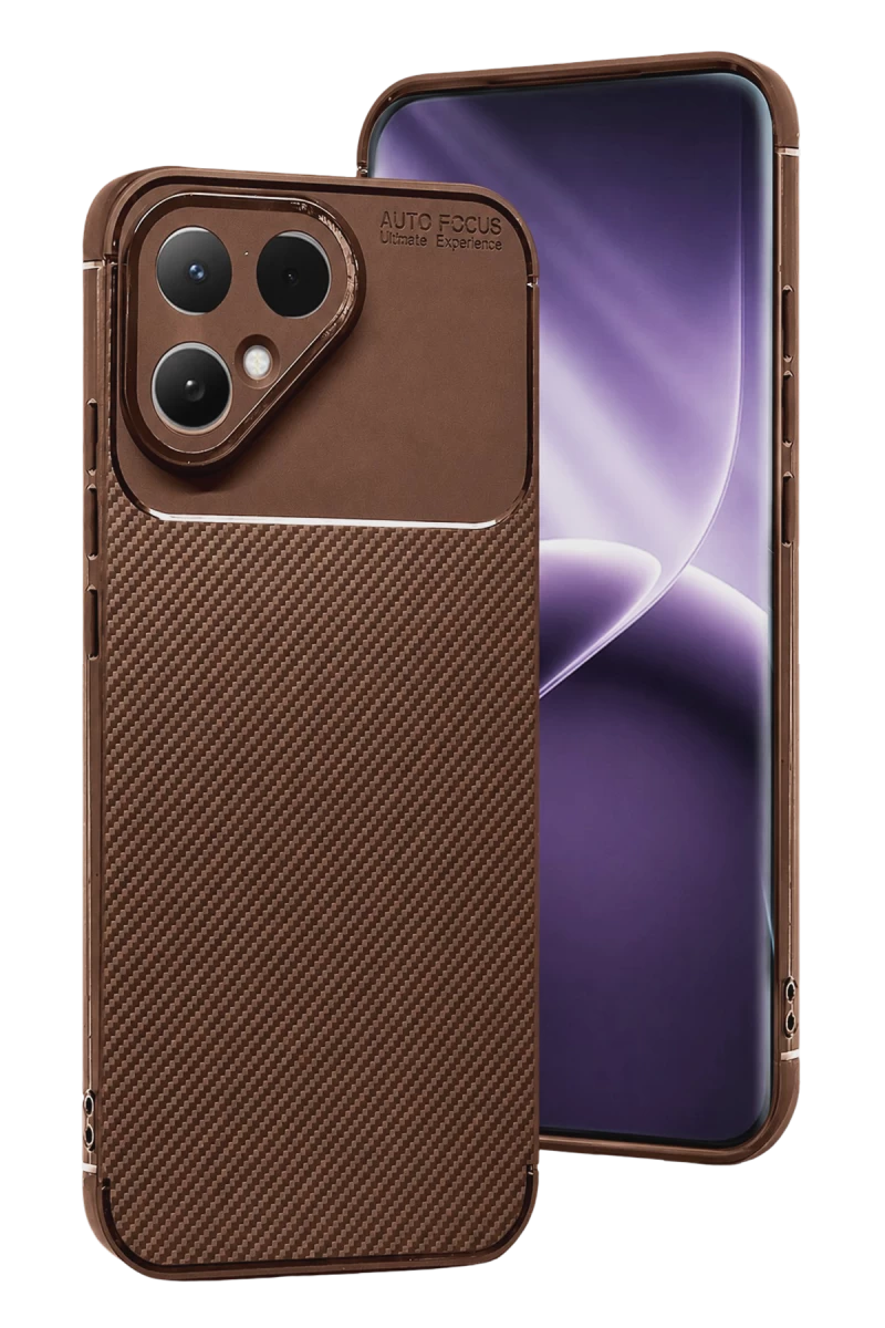 Tecno Pova Curve 2 5G Auto Focus Karbon Kapak - Kahverengi