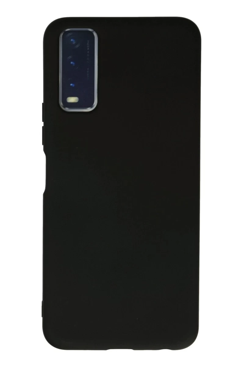 Vivo Y11S Uyumlu Kılıf Nano içi Kadife Silikon - Siyah