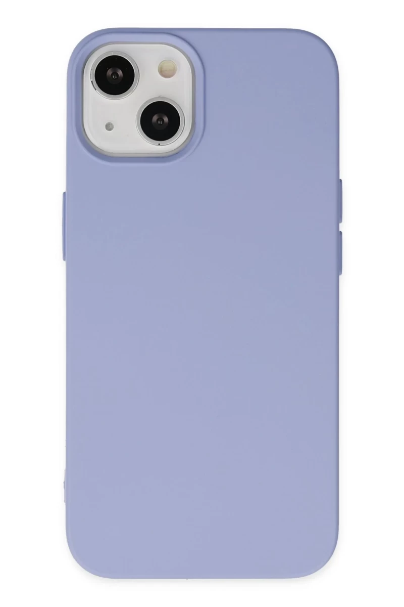 Apple iPhone 14 Plus Uyumlu Kılıf Nano içi Kadife Silikon - Lila