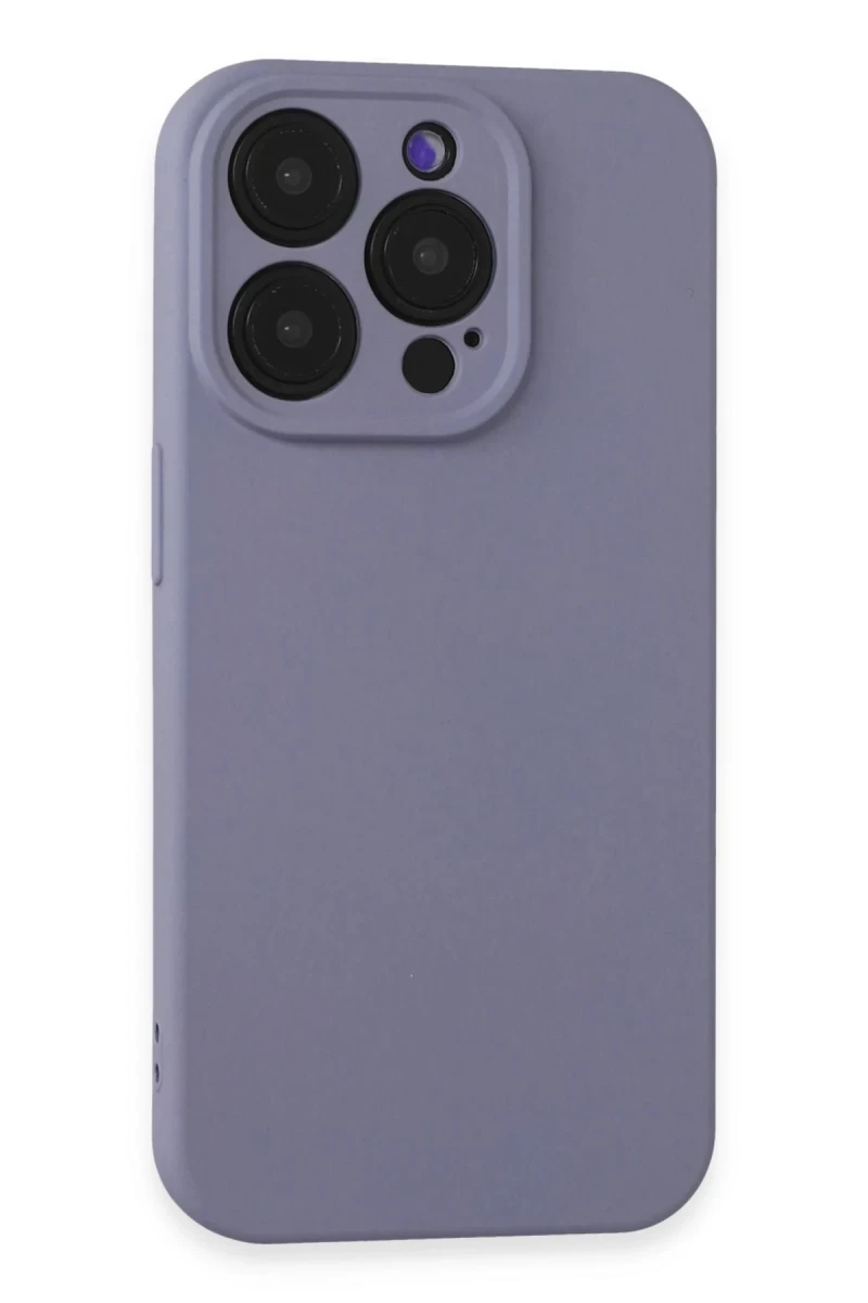 Apple iPhone 15 Pro Uyumlu Kılıf Nano içi Kadife Silikon - Lila