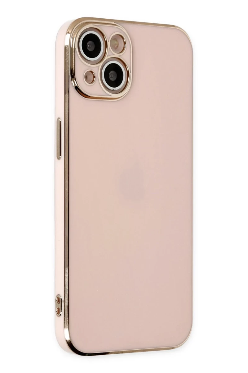 Apple iPhone 14 Uyumlu Kılıf Volet Silikon - Pembe