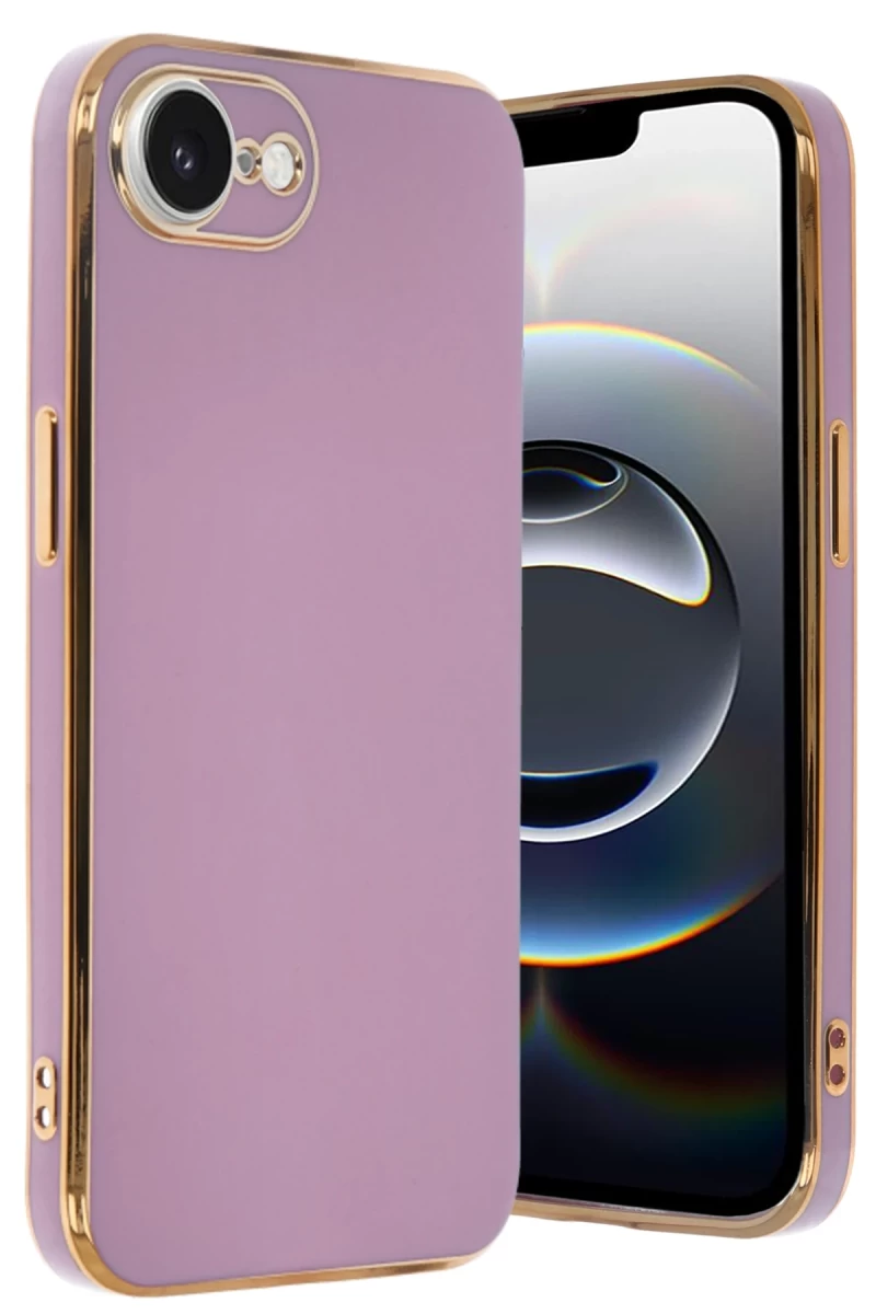Apple iPhone 16E Uyumlu Kılıf Volet Silikon - Mor