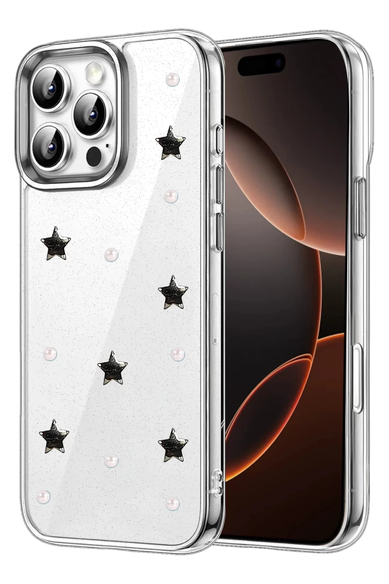 Apple iPhone 16 Pro Max Uyumlu Fiyonk Desenli Kapak - Desen 7
