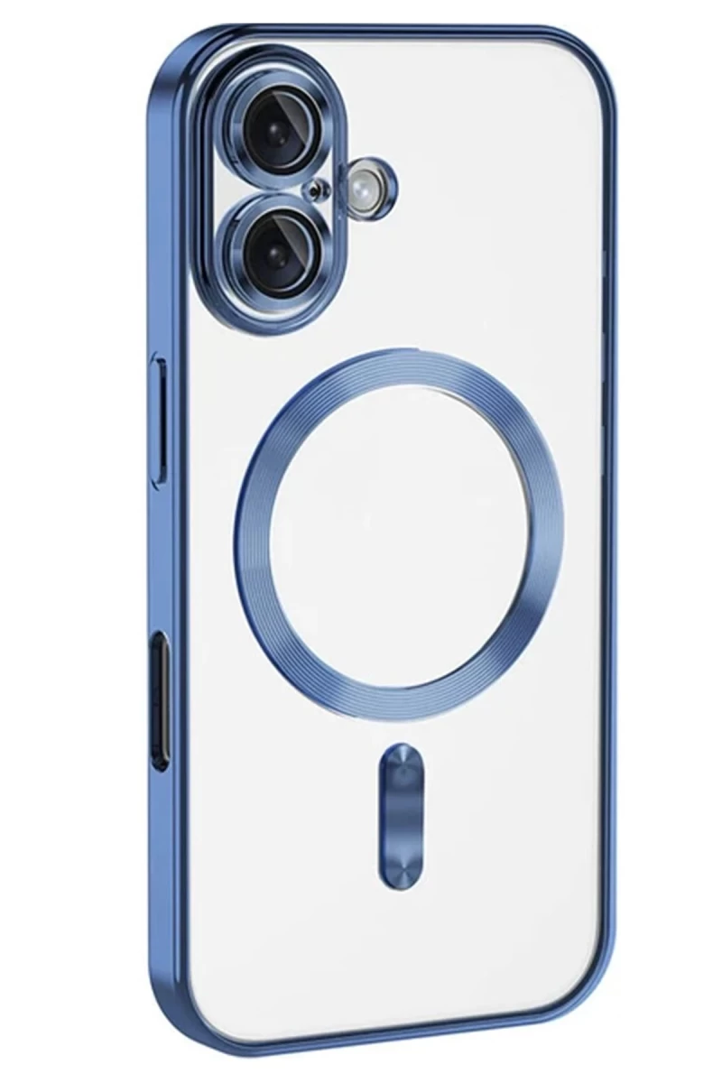 Apple iPhone 16 Uyumlu Kılıf Kross Magneticsafe Kapak - Mavi