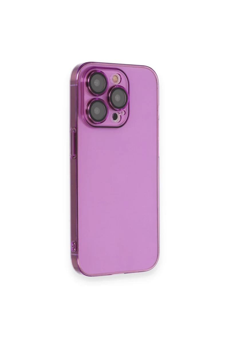 Apple iPhone 13 Pro Max Uyumlu Kılıf Armada Lensli Kapak - Mor