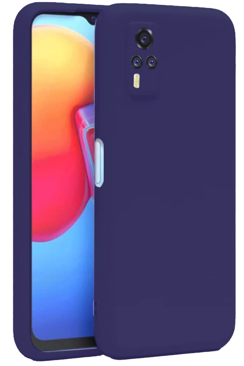 Vivo Y53S Uyumlu Kılıf Nano içi Kadife Silikon - Mor